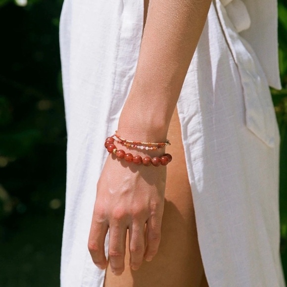 Gender Neutral Cinnabar with Jade Bracelet - Picture 4 of 5